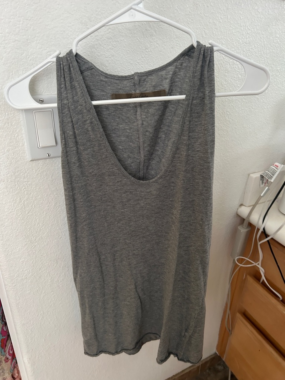 Enza Costa Gray Women’s Scoop Neck Tank Top